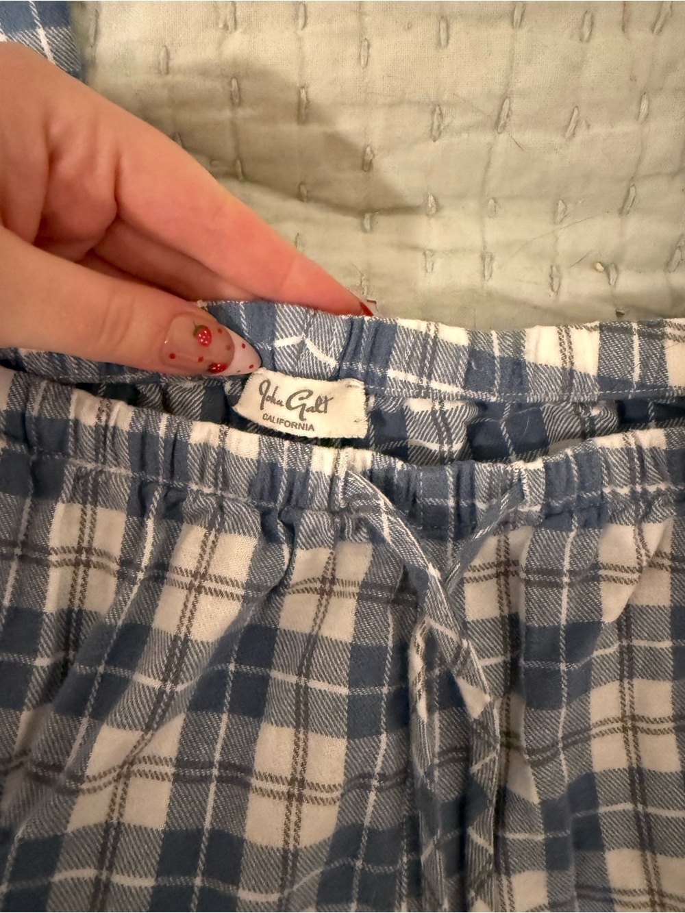 John Galt/Brandy Melville Plaid Pajama Pants - Picture 2 of 4